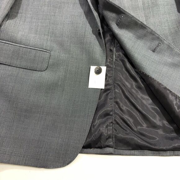 Jos A Bank Reserve Gray Birdseye Sport Coat Jacket 42R Mens Wool Reda Super 110s - Picture 7 of 12